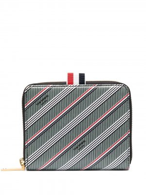 Компактный кошелек с полосками RWB Thom Browne. Цвет: серый