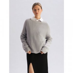 Пуловер , размер 46-48, серый, серебряный Passegiata. Цвет: серый/серебристый
