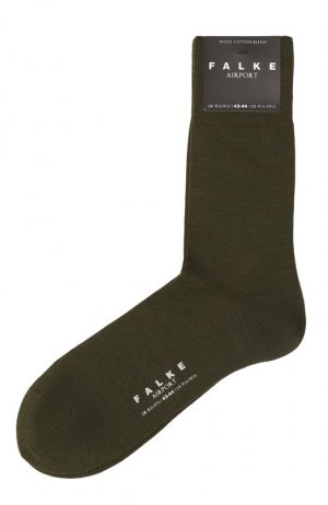 Носки из шерсти и хлопка Falke. Цвет: зелёный