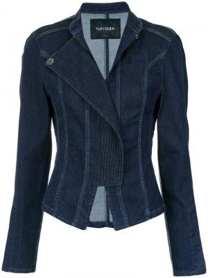 Приталенная джинсовая куртка с панельным дизайном Tufi Duek. Цвет: синий