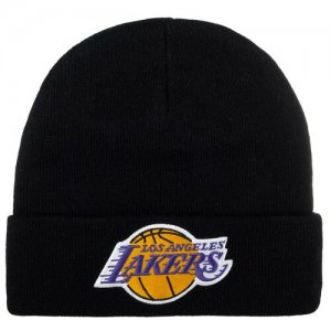 Шапка с отворотом EU175-TEAMTALK-BLK Los Angeles Lakers NBA, размер ONE MITCHELL NESS. Цвет: черный