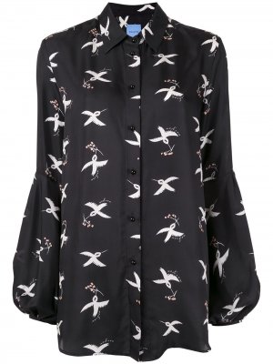 Блузка с принтом St. Clair Bird Macgraw. Цвет: черный