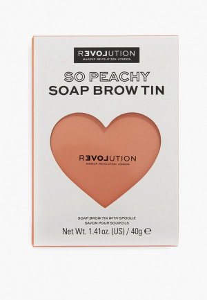 Мыло для укладки бровей Relove by Revolution So Peachy Soap Brow Tin. Цвет: оранжевый