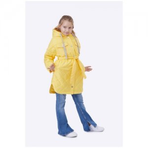 Пальто , размер 32, 122, желтый Шалуны. Цвет: желтый
