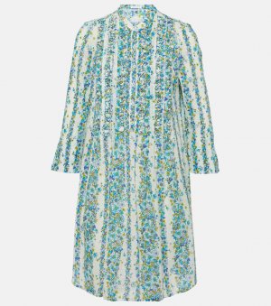 Хлопковое мини-платье bea с цветочным принтом , синий Poupette St Barth