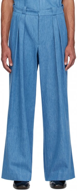 Синие широкие джинсы King & Tuckfield