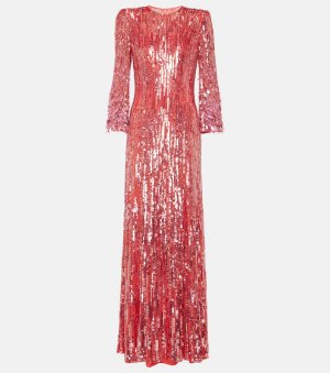 Платье с блестками , красный Jenny Packham