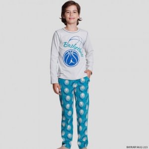 Пижама , размер 104-110, мультиколор BAYKAR. Цвет: голубой