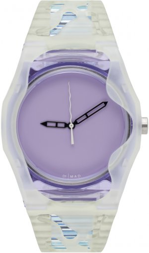 Концептуальные часы D1 Milano Edition фиолетового и прозрачного цвета Mad Paris