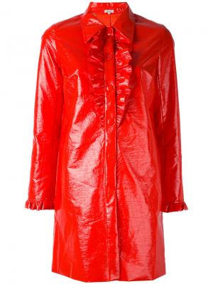 Пальто с оборкой Manoush. Цвет: красный