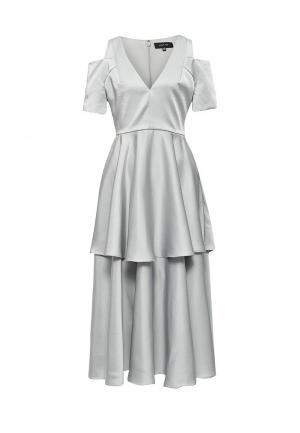 Платье Lost Ink THE LABEL - FOLDINA LAYERED DRESS. Цвет: серый