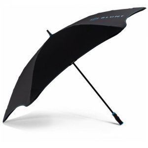 Зонт-трость BLUNT Sport чёрный / голубой. Цвет: черный