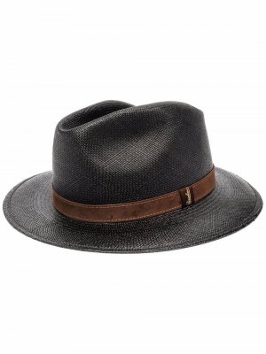 Шляпа-федора Panama Borsalino. Цвет: черный