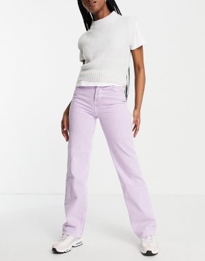 Сиреневые прямые джинсы от комплекта -Фиолетовый цвет Topshop