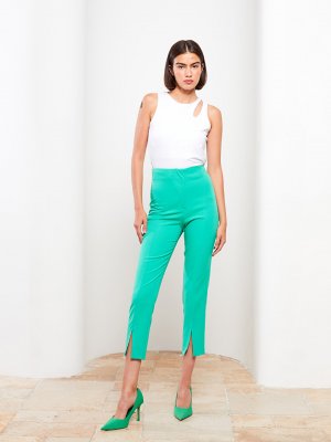 Женские прямые брюки узкого кроя , мятно-зеленый LCW Vision