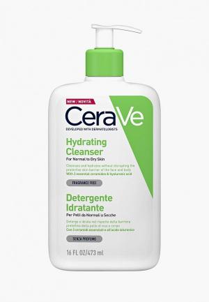 Гель для умывания CeraVe увлажняющий очищающий, нормальной и сухой кожи лица тела, 473 мл