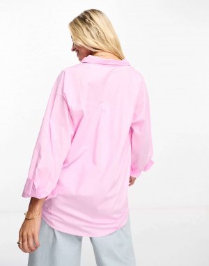 Хлопок:Рубашка для папы беременных ярко-розового цвета Cotton:On
