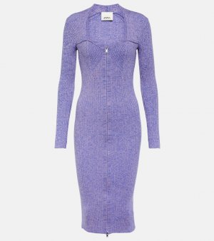 Платье миди zael из смесовой шерсти , фиолетовый Isabel Marant