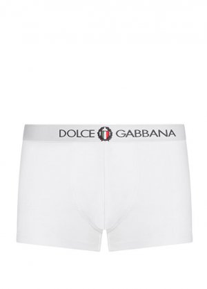 Боксеры с белой лентой-логотипом Dolce&Gabbana
