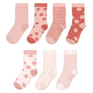 Комплект из 7 пар носков LA REDOUTE COLLECTIONS. Цвет: розовый