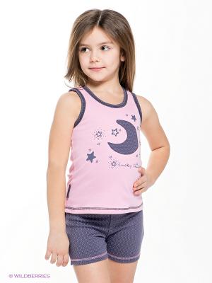 Пижама Lucky Child. Цвет: розовый, темно-серый