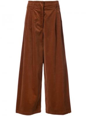 Экстра-широкие брюки-палаццо Vanessa Bruno. Цвет: коричневый