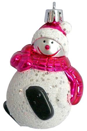 Ёлочное украшение Снеговик НОВОГОДНЯЯ СКАЗКА. Цвет: красный