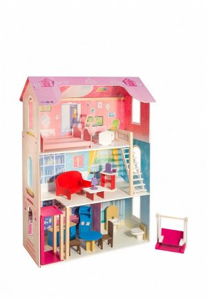 Дом для куклы Paremo Муза, с мебелью 16 предметов, кукол 30 см. Цвет: разноцветный
