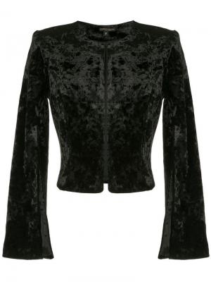 Укороченный фактурный пиджак Alberto Makali. Цвет: черный