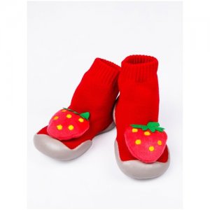 Ботиночки-носочки детские First Step Fruit желтые, с дышащей подошвой, размер 23 Amarobaby