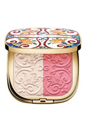 Румяна-хайлайтер для лица Solar Glow, оттенок Sweet Pink 1 (10g) Dolce & Gabbana. Цвет: бесцветный