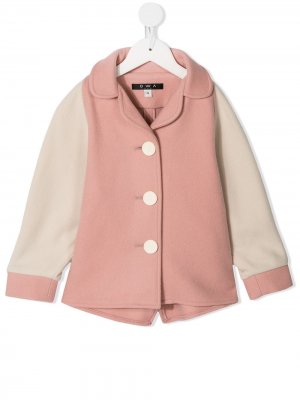Куртка в стиле колор-блок Owa Yurika. Цвет: розовый