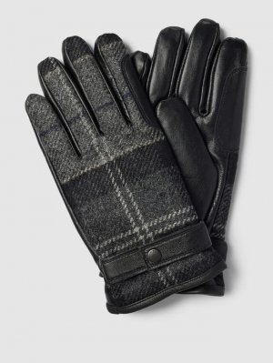 Кожаные перчатки с регулируемым ремешком, модель NEWBROUGH, антрацит Barbour