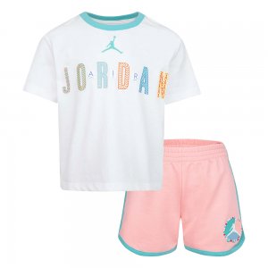 Детский комплект: футболка и шорты Girls Short Set Jordan. Цвет: разноцветный