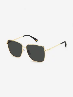 Солнцезащитные очки, Золотой Polaroid. Цвет: золотой