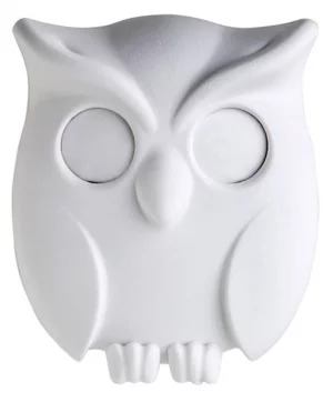 Держатель для ключей Night Owl белый Qualy. Цвет: белый