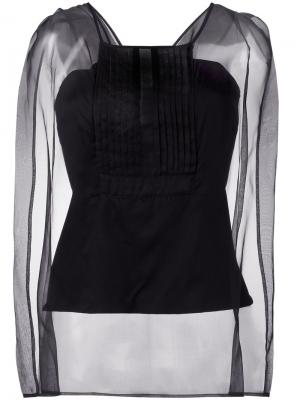 Блузка с прозрачными рукавами Io Ivana Omazic. Цвет: чёрный