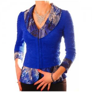 Блуза , размер XL, синий TheDistinctive. Цвет: синий