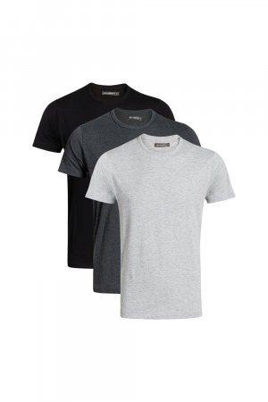 Набор из 3 футболок с круглым вырезом , черный French Connection