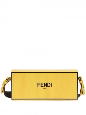 Сумка на плечо Box с логотипом Fendi. Цвет: желтый