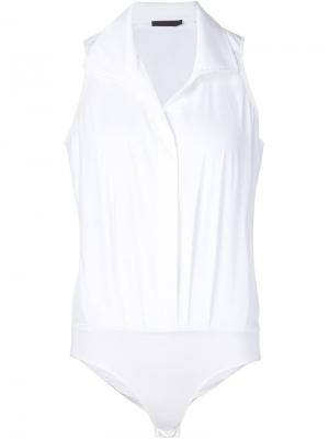 Комбинезон-рубашка без рукавов Donna Karan. Цвет: белый