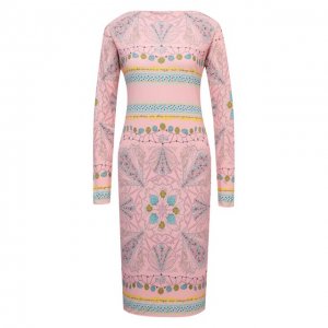 Платье из вискозы и шелка Emilio Pucci. Цвет: розовый