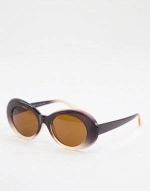 Коричневые солнцезащитные очки в массивной оправе -Коричневый цвет AJ Morgan