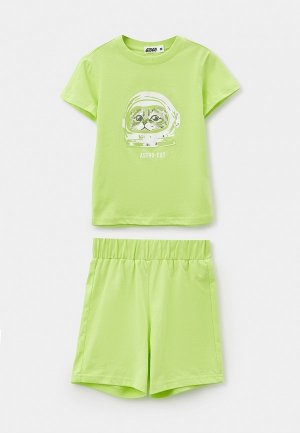 Футболка и шорты Gioco. Цвет: зеленый