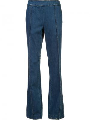 Расклешенные брюки Victor Alfaro. Цвет: синий