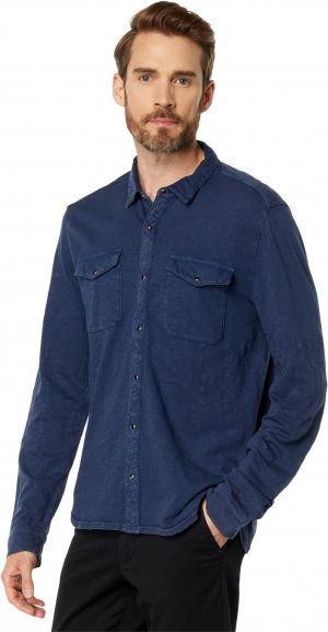 Трикотажная рубашка в стиле вестерн с длинными рукавами Avron цвете Vintage Wash Slub K5061X88 , цвет Pacific Blue John Varvatos