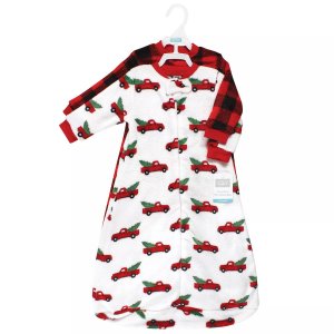 Детский плюшевый спальный мешок с длинными рукавами унисекс, мешок, носимое одеяло, елочный грузовик, 0–9 месяцев Hudson Baby