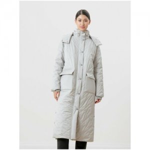 Пальто женское зимнее 1013930i60891, размер 50 Pompa. Цвет: серый/светло-серый