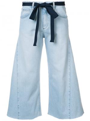 Широкие укороченные брюки Sonia Rykiel. Цвет: синий
