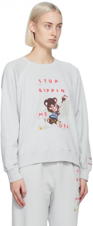 Grey Magda Archer Edition Stop Ripping Me Off Sweatshirt Marc Jacobs. Цвет: 035 grey